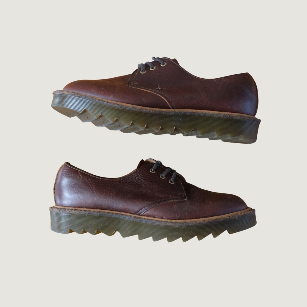 Dr. Martens 1461 Ziggy‎ Ripple Sole Brown Leather Derby Shoes UK 5 W 7 England